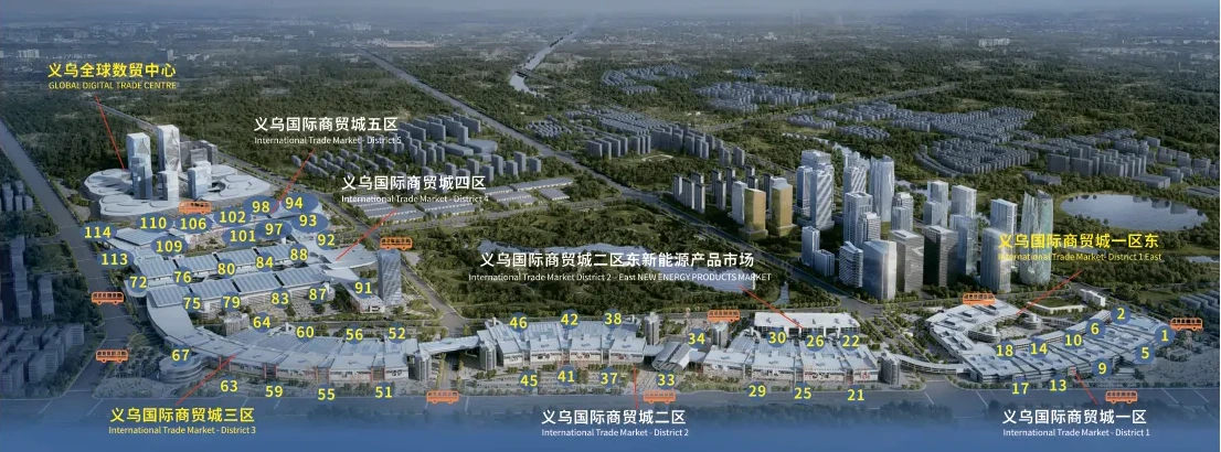 Lance brochure aerial overview with District 1 on the right and neighboring market districts
